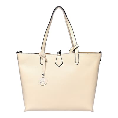 Beige Leather Tote bag