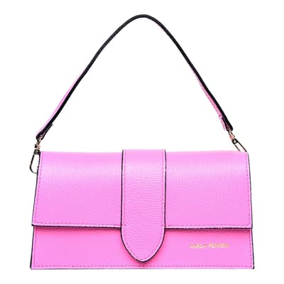 Pink Leather Top Handle bag