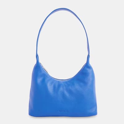 Blue Emmie Top Handle Leather Bag