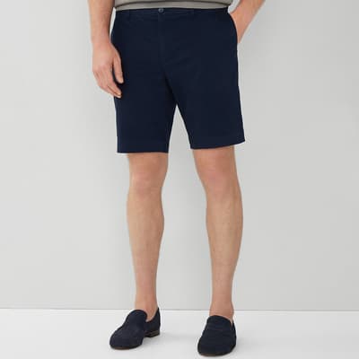 Navy Slim Fit Kensington Cotton Shorts