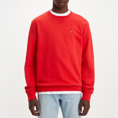 Red The Original Crew Cotton Sweatshirt