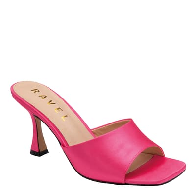 Pink Baylin Satin Heeled Sandals