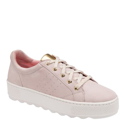 Pink Rushen Suede Trainers