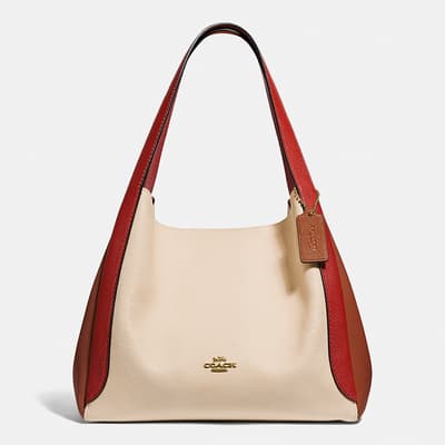 Ivory Red Sand Multi Colorblock Hadley Hobo