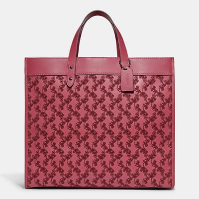 Red Field Tote 40 In Textured Horse And Carriage
