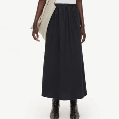 Black Maryl Midi Skirt
