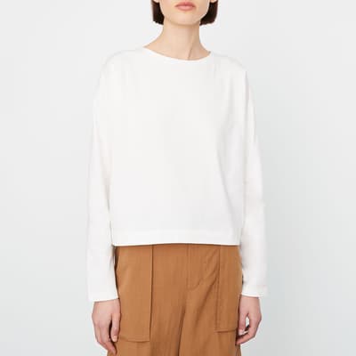 White Pull Over Cotton Sweater