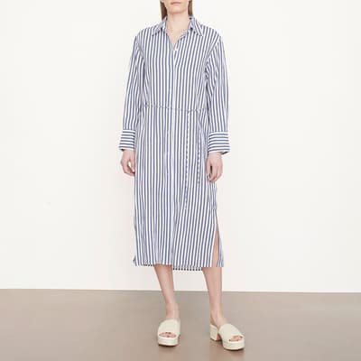 Blue Coast Stripe Shirt Dress