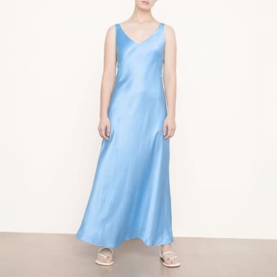 Blue Maxi Slip Dress