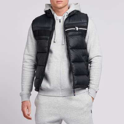 Black Tape Logo Quilted Gilet
