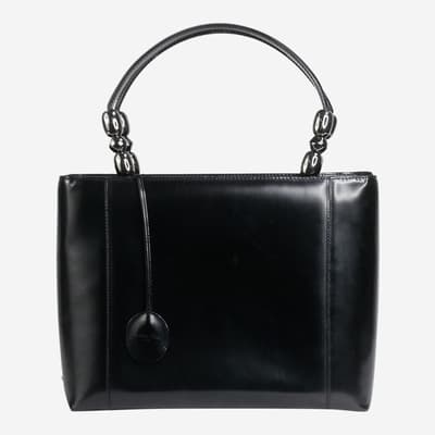 Black 1999 Leather Top Handle Bag