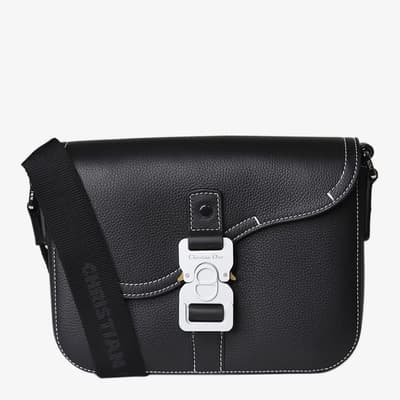 Black 2023 Small Saddle Messenger Bag