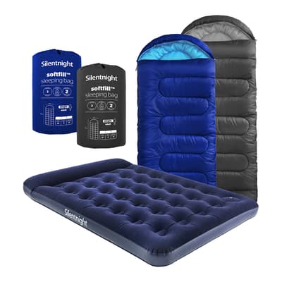Double Camping Collection Bundle, Blue/Black