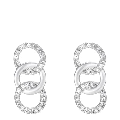 Silver Ollie Diamond Earrings