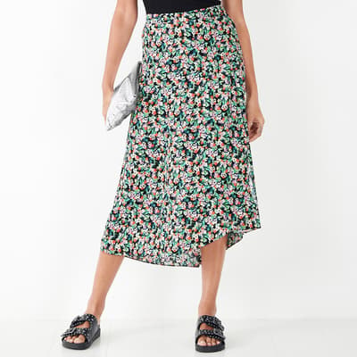 Floral Layered Midi Skirt 