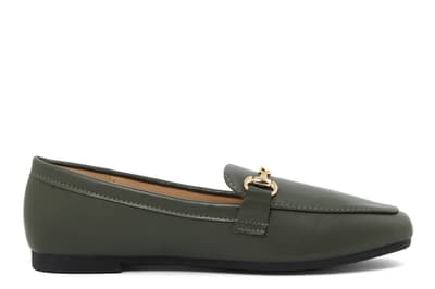 Green Detailed Loafers