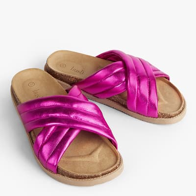 Pink Metallic Pemba Flat Sandals