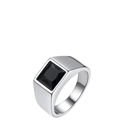 Silver Black Onyx Ring
