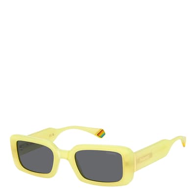 Yellow Rectangular Sunglasses 52mm