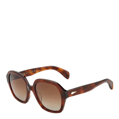 Havana Square Sunglasses 53mm