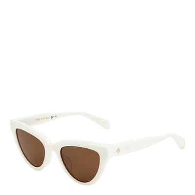 White Cat Eye Sunglasses 52mm