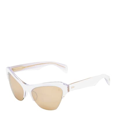 White Crystal Cat Eye Sunglasses 61mm
