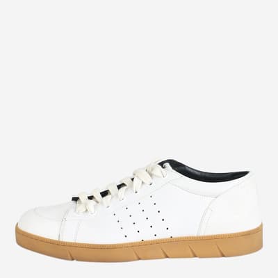 White Leather Trainers UK 6