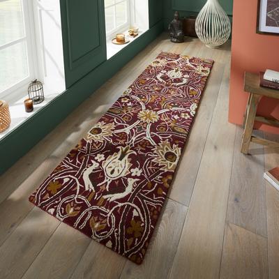 Bullerswood 127300 67x230cm Runner Rug, Red/Gold