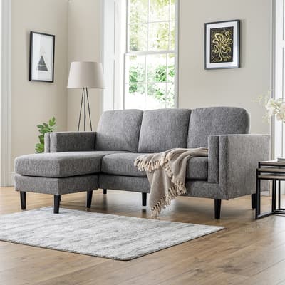 Dundee Reversible Chaise Sofa, Charcoal