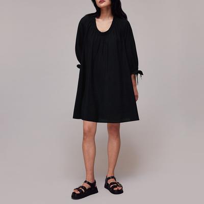 Lydia Gathered Trapeze Dress