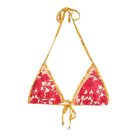 Coral Printed Sheereen Bikini Top