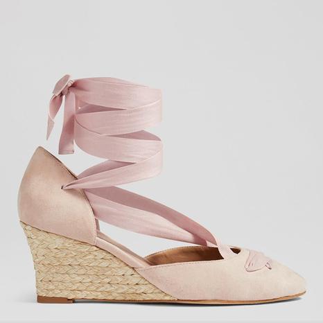 Pink Rose Lana Espadrille Wedges