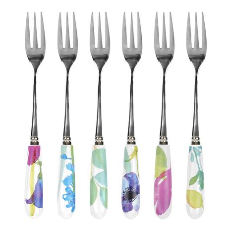 Set of 6 Watergarden Pastry Forks