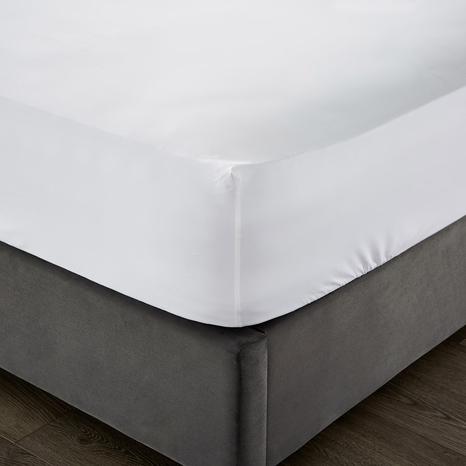 1000TC Double Deep Fitted Sheet, White
