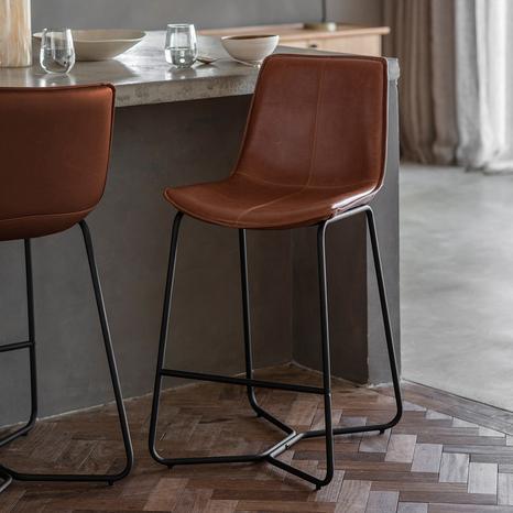 Alexandra Stool Brown, Set of 2