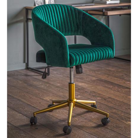 Murray Swivel Chair Green Velvet