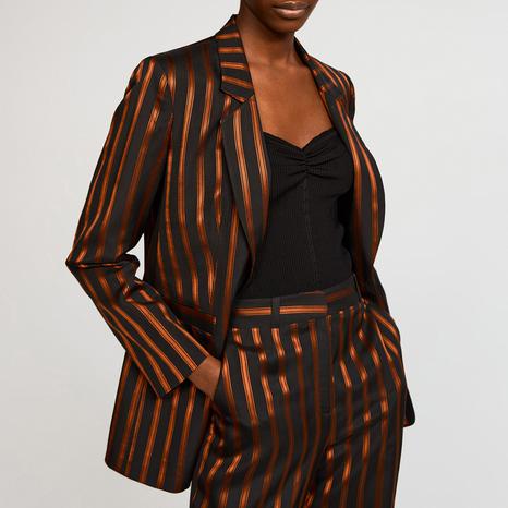 Metallic Voltigeuse Striped Blazer