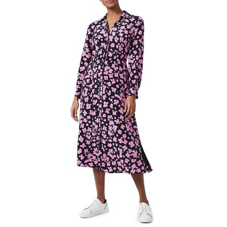 Navy Lulu Floral Midi Dress