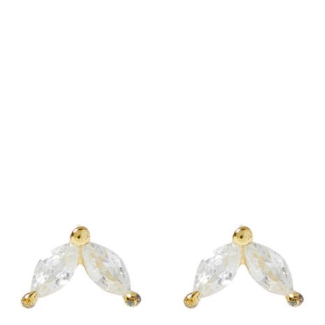 Gold/Silver Petal Stud Earring