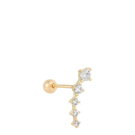 Gold Plated Curved Diamante Swarovski Crystal Earrings