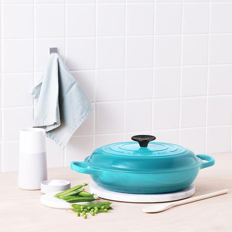 Teal Shallow Casserole Dish, 30cm
