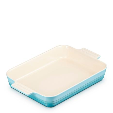 Teal Rectangle Dish, 32cm
