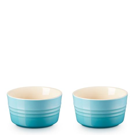 Set of 2 Teal Ramekins, 200ml