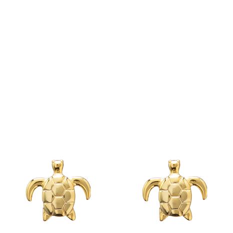 Gold Turtle Stud Earrings