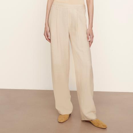 Cream Straight Leg Trousers