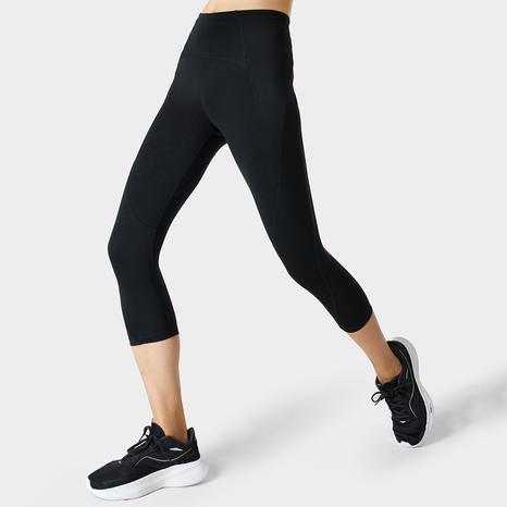 Black Rapid Run Cropped Leggings