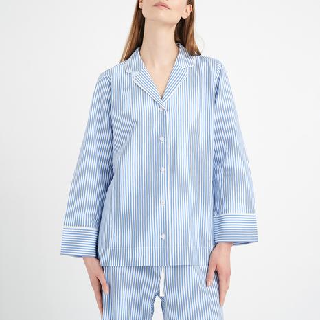Blue Cozy Cotton Pyjama Shirt
