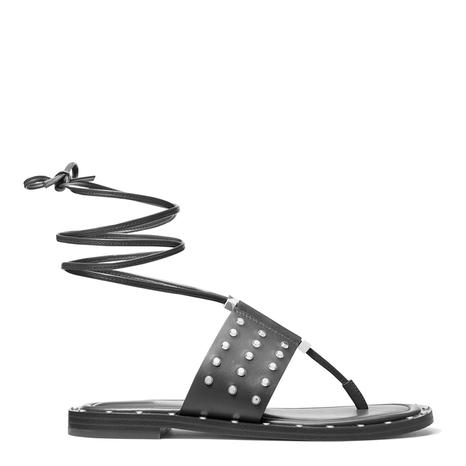 Black Jagger Strappy Flat Sandals