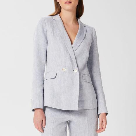 Blue Maeve Linen Jacket