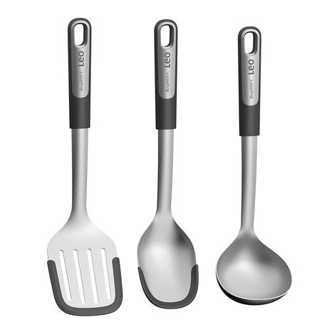 3 Piece Leo Graphite Utensil Set